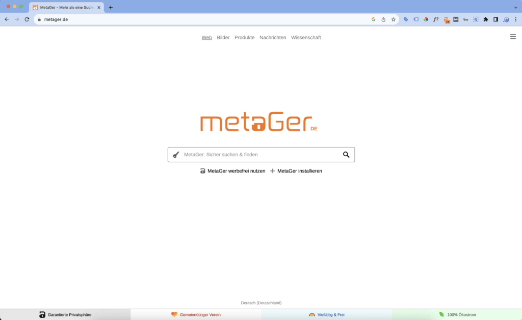 Suchmaschine MetaGer