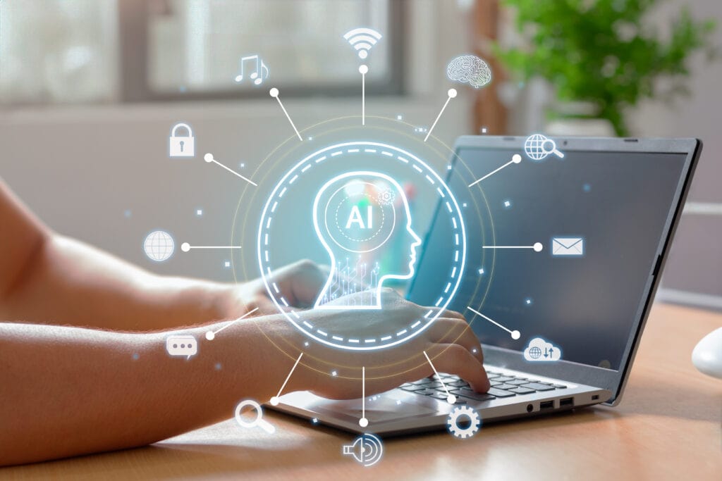 Nutzung der Intelligenz eines Laptops zur Interaktion mit künstlicher Intelligenz. Innovative Automatisierungstechnik. Suchmaschinen.