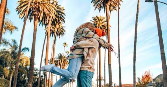 A couple dating in Los Angeles