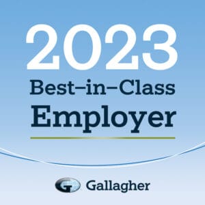 2023 Best-in-class Employer Award by Gallagher