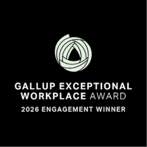 Gallup Exceptional Workplace Award 2026 recognition badge.