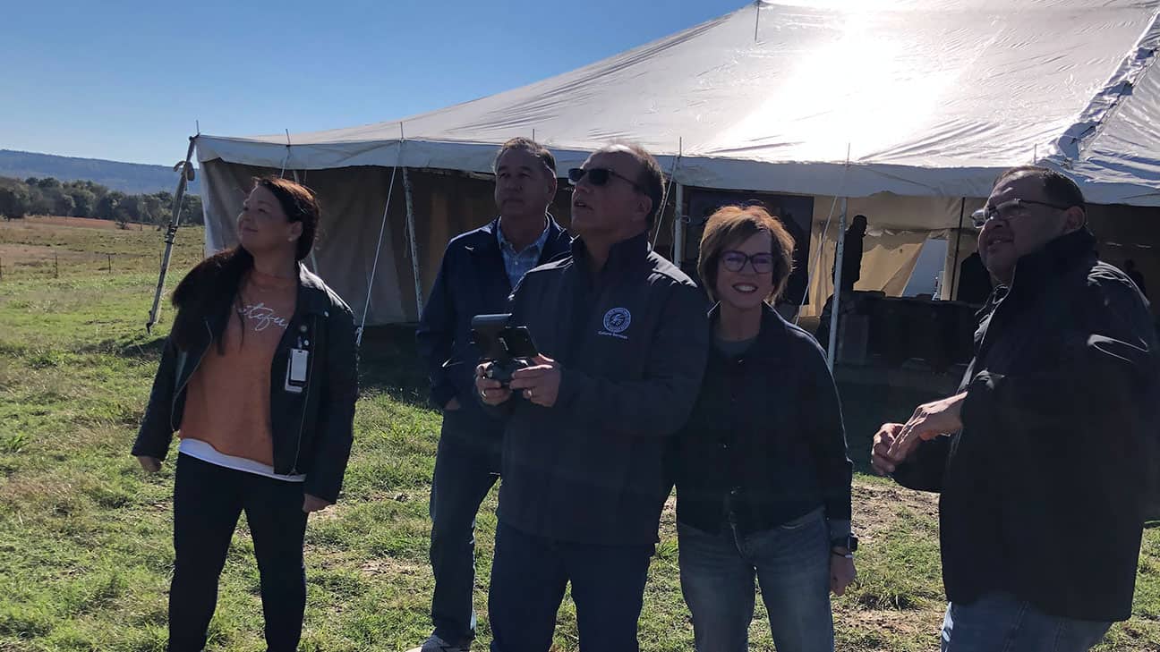 Choctaw Nation of Oklahoma Chief Batton flying a drone