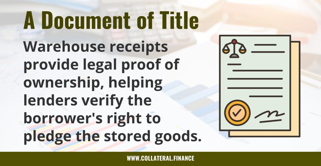 Warehouse Receipt - A Document Of Title