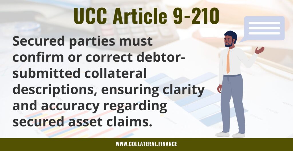UCC Article 9-210: Debtor’s Requests for Accounting and Collateral Information 1 - uniform commercial code