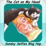 Sunday Selfie graphic and a cartoon lady and her cat