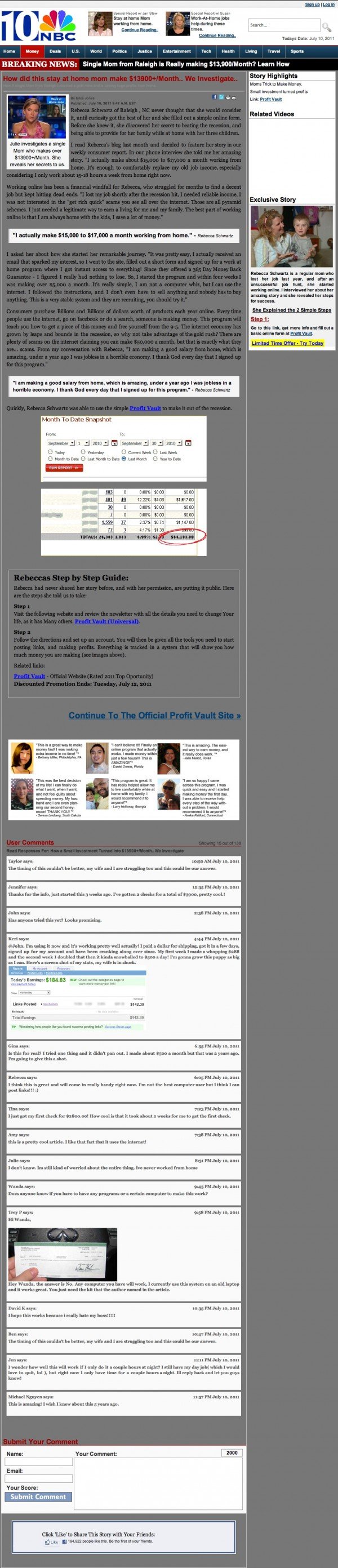 Nbc10 online report - work at home-local mom makes ,900-month part-time (20110711)