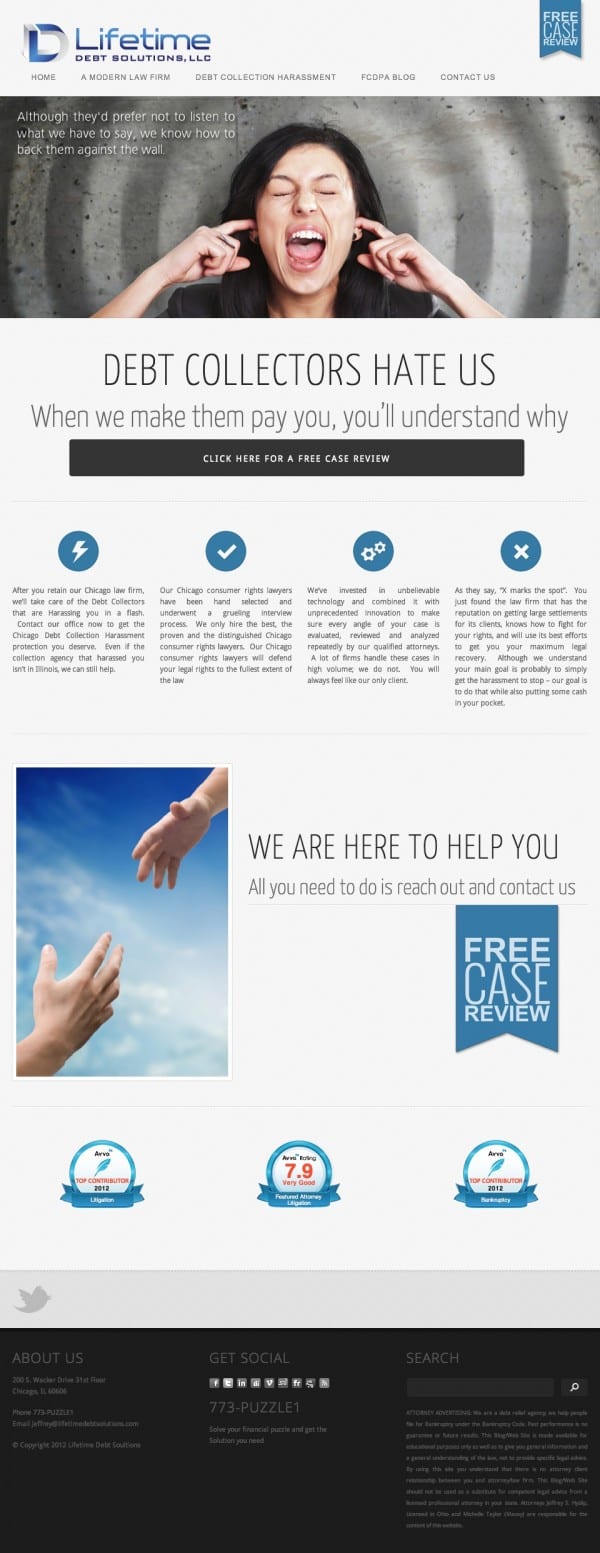 Debt collectors hate us â but you'll love us! Just another wordpress site