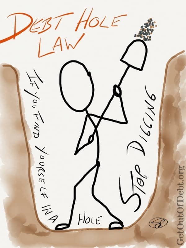 Debt hole law tada | get out of debt guy - steve rhode Debt hole law tada