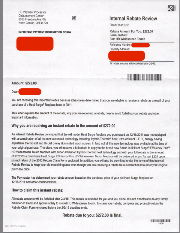 Amish heater letter | get out of debt guy - steve rhode The paymaster letter.