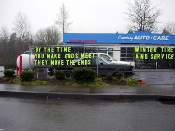 By the time you make ends meet they move the ends. Winter tire and service.