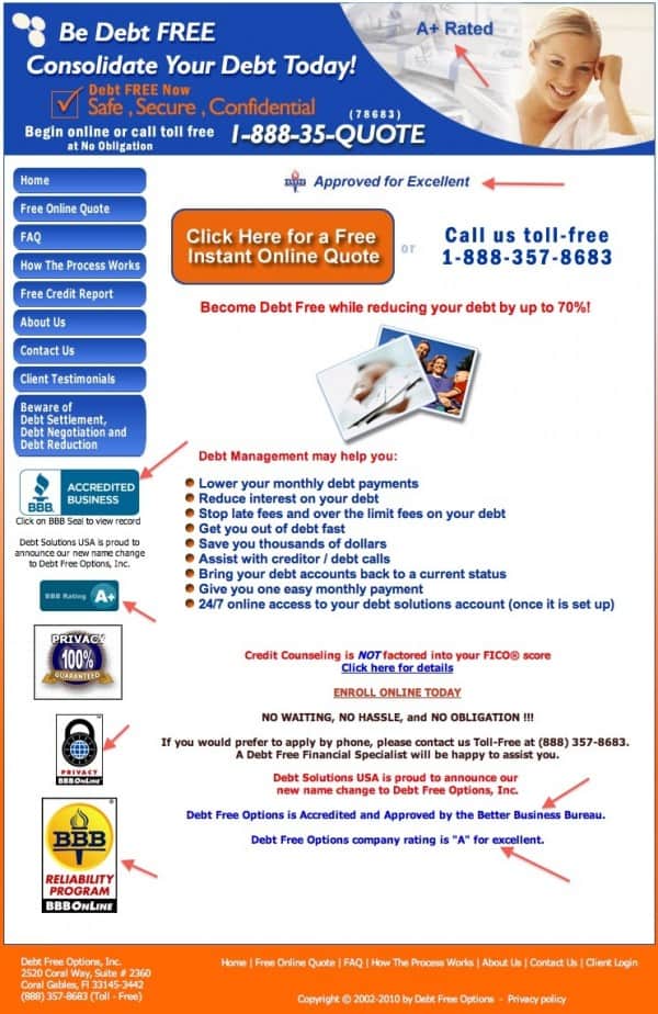 Debt free options