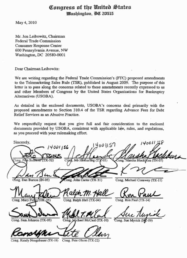 Ftc usoba cover letter