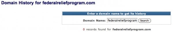 Federalreliefprogram. Com domain history
