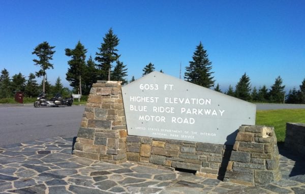 The highest point on the blue ridge parkway The highest point on the blue ridge parkway