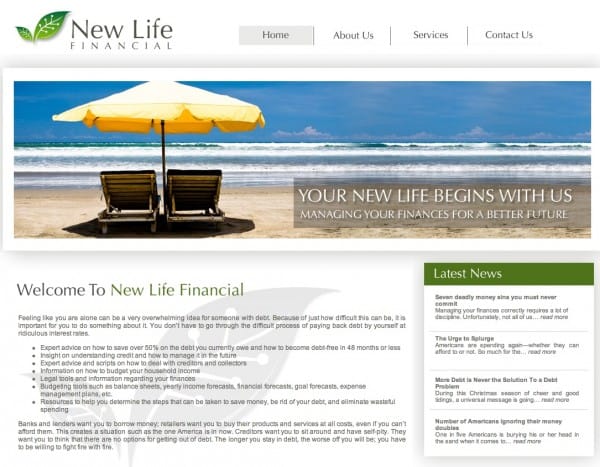 New life financial website
