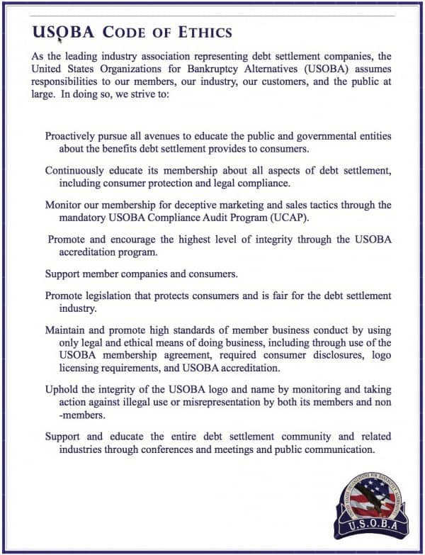 Usoba code of ethics