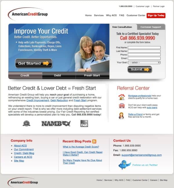 American credit group home page
