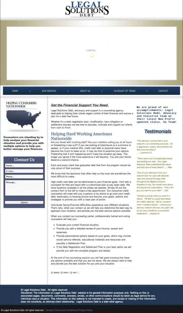 Legal solutions - bankruptcy settlement