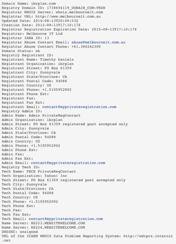 Ibrplan. Com whois