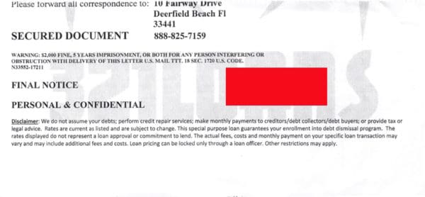 321loans mailer inside
