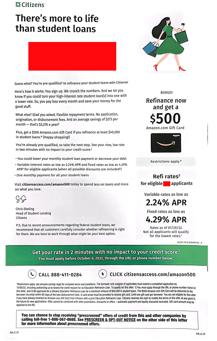 Refinance student loans with citizens for lower rates and flexible repayment options.