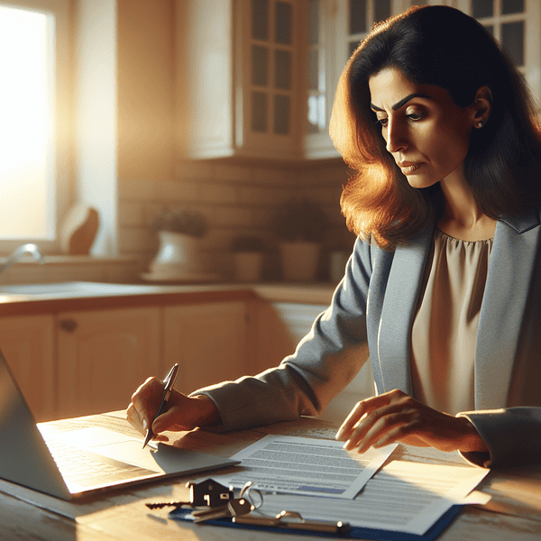 Debt relief expert analyzing financial documents for debt management solutions.