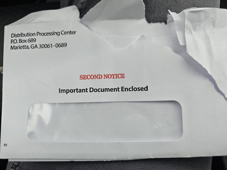 | get out of debt guy - steve rhode Letter from distribution processing center with second notice and important document enclosed.