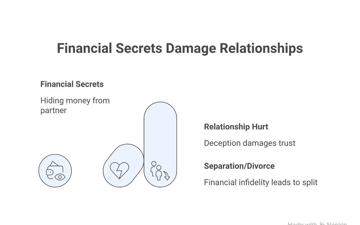 Financial infidelity statistics: 40% keep secrets, 23% hide debt, 85% say it damaged the relationship