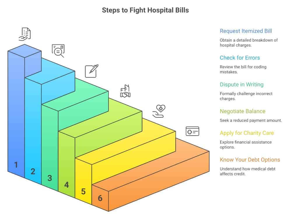 Steps to fight your hospital bill — 6 steps from requesting an itemized bill to knowing your debt options