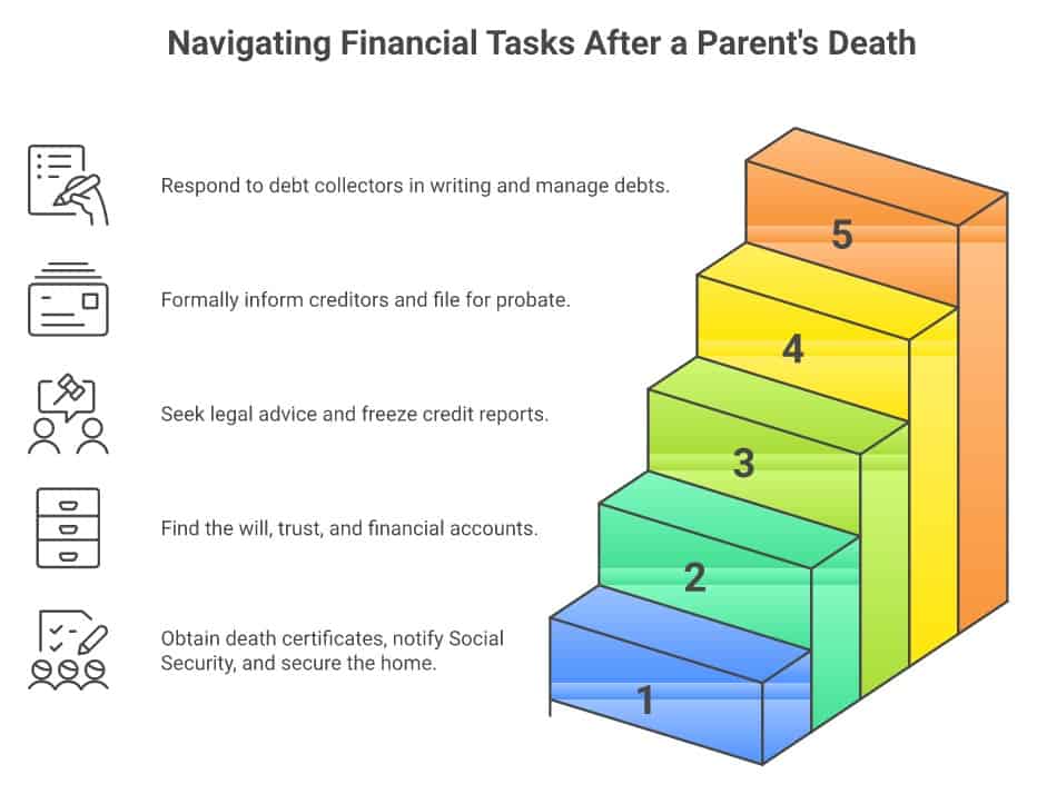 Five-step financial checklist for the first 30 days after a parent dies