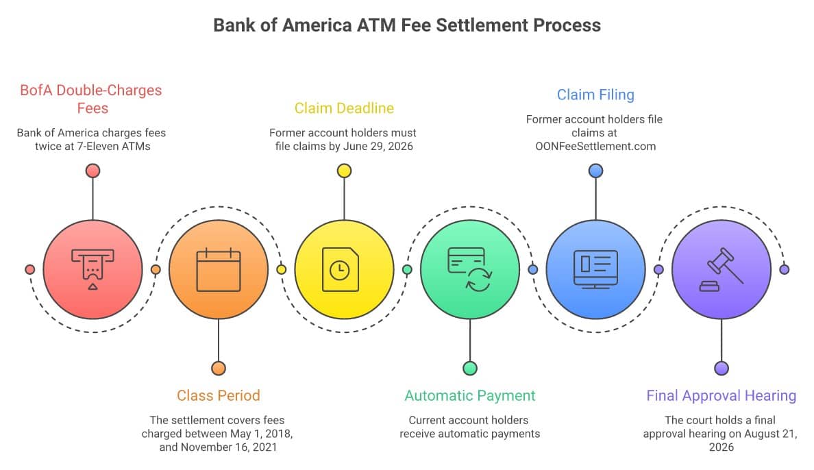 Bank of America 7-Eleven ATM Fee Settlement — File Before June 29 (May ...