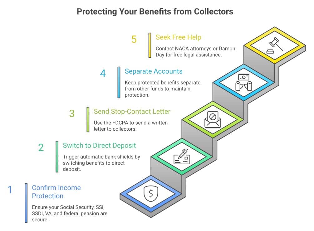 Five steps to take when you are judgment-proof but collectors won't stop - infographic