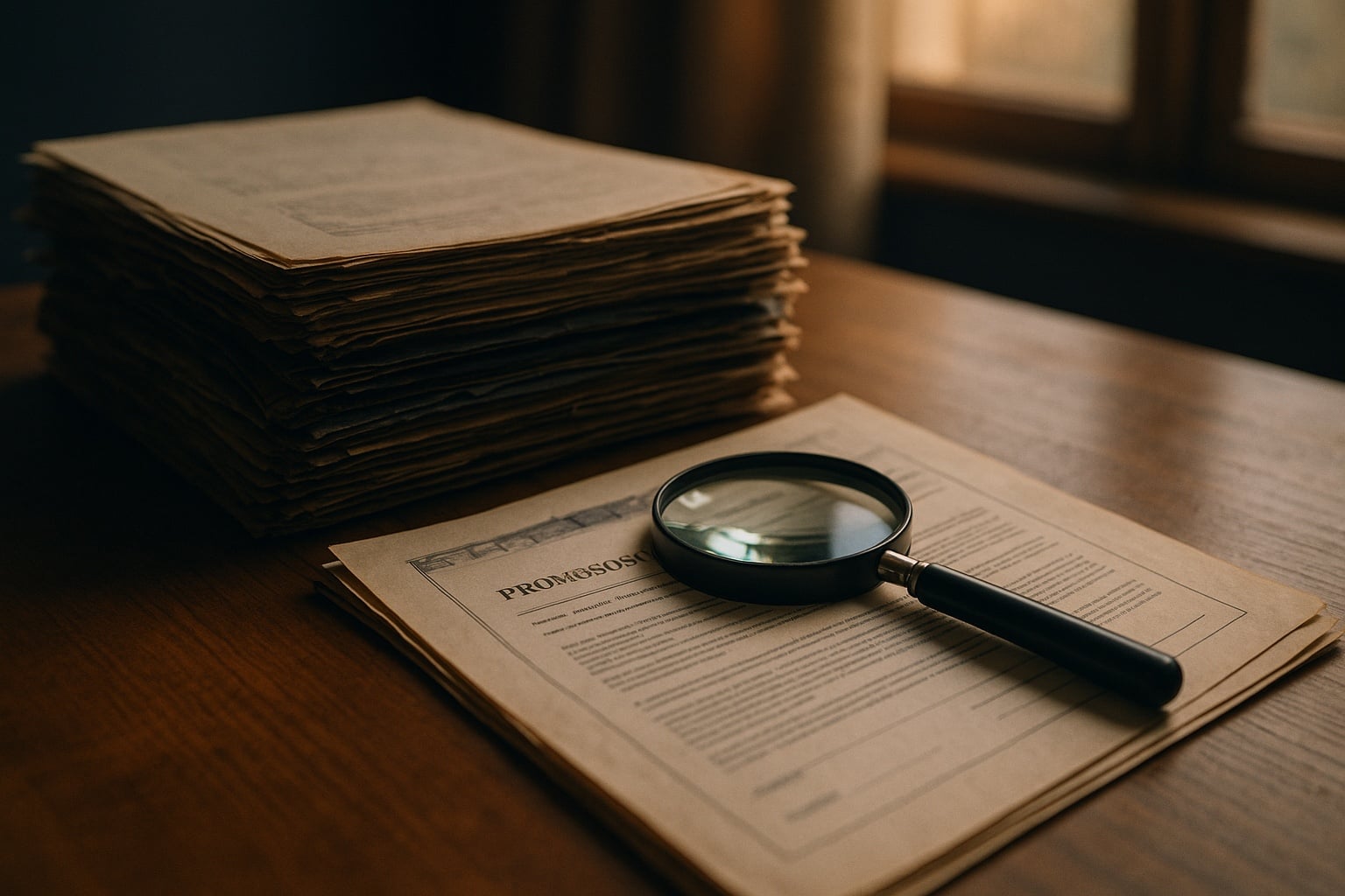 Old student loan paperwork and promissory note on a desk, representing the private-student-loan bankruptcy discharge test