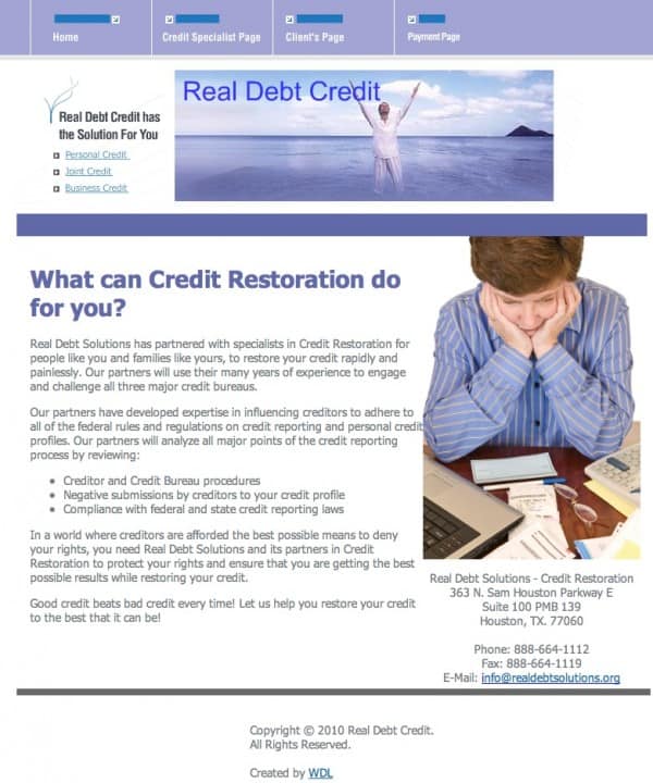 Real debt credit