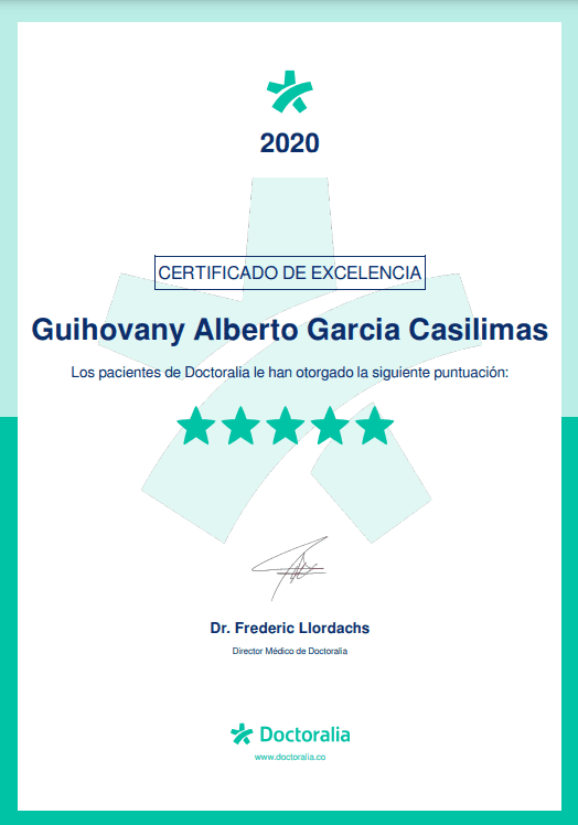 Dr. Guihovany García, Cirujano Bariátrico. Certificado de Excelencia