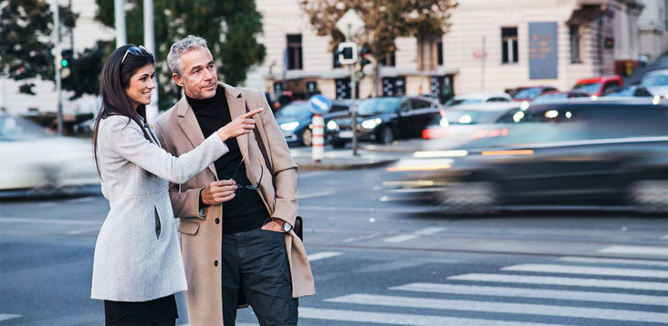 Man meeting a younger woman who is interested in him