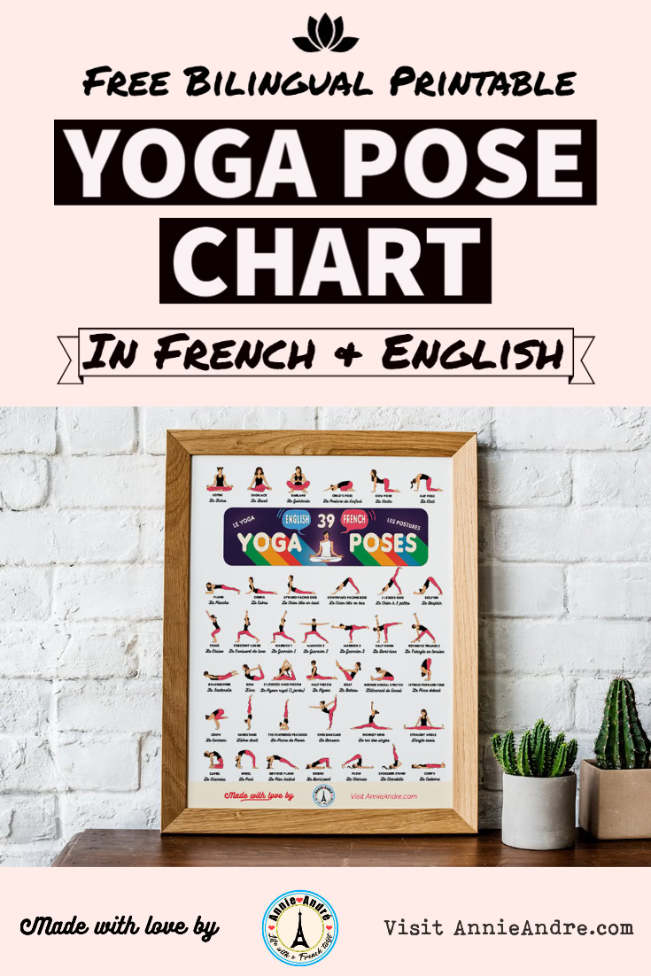 39 yoga poses in french and english and a printable pdf