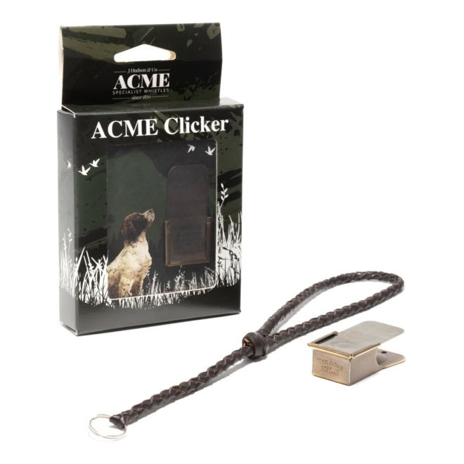 Clicker 470 & leren polsband 107.5 antiek messing - ACME Whistles