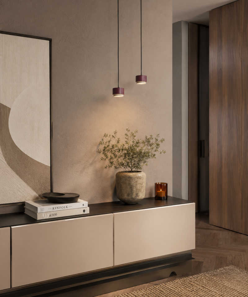 Jubi Pendant Concrete Aubergine / Sand - outlet