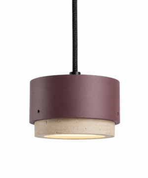 Alternative view of Jubi Pendant Concrete Aubergine / Sand - outlet
