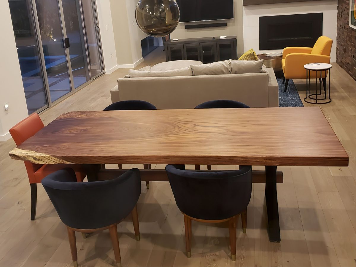 An image featuring a custom-made table, tailored to fit the client's specifications and design preferences, reflecting their individual style and vision.