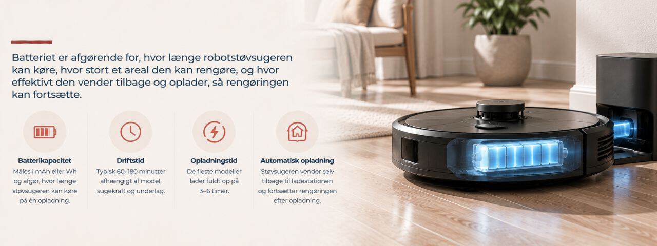 Batterier i støvsugere
