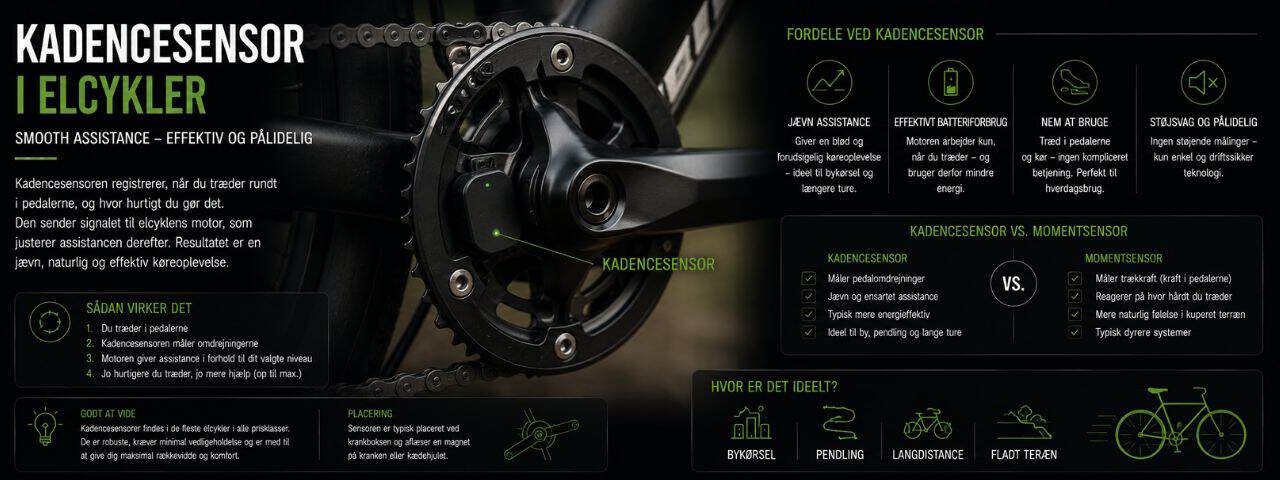 Kadencesensor i elcykler