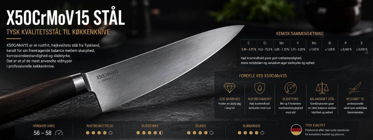 Knivstål – X50CrMoV15