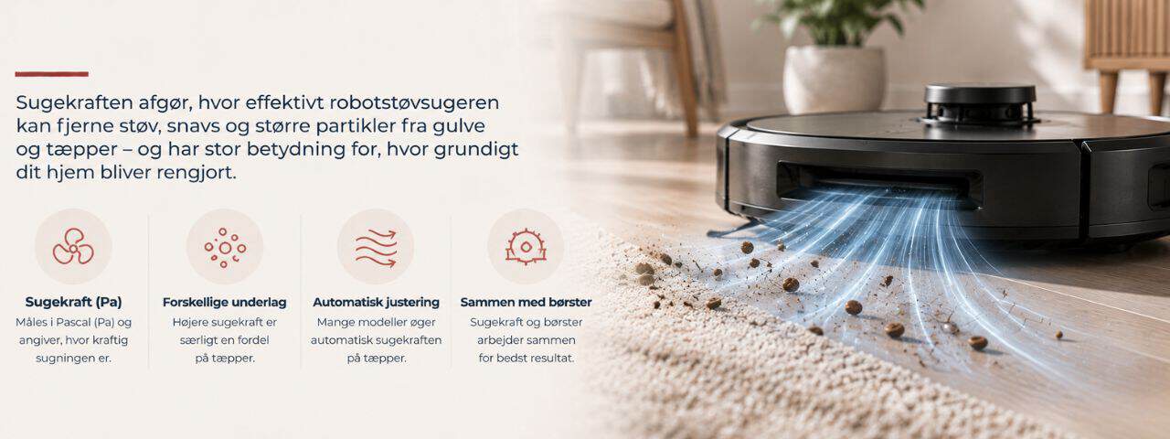 Sugekraft på støvsugere