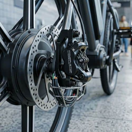 billede af bremser på en elcykel
