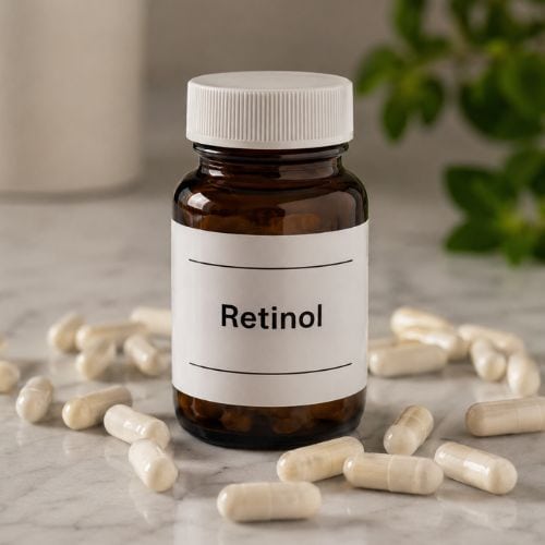 et pilleglas med retinol