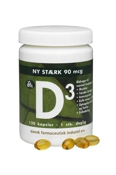 Grønne DFI Vitaminer D3-vitamin 90μg