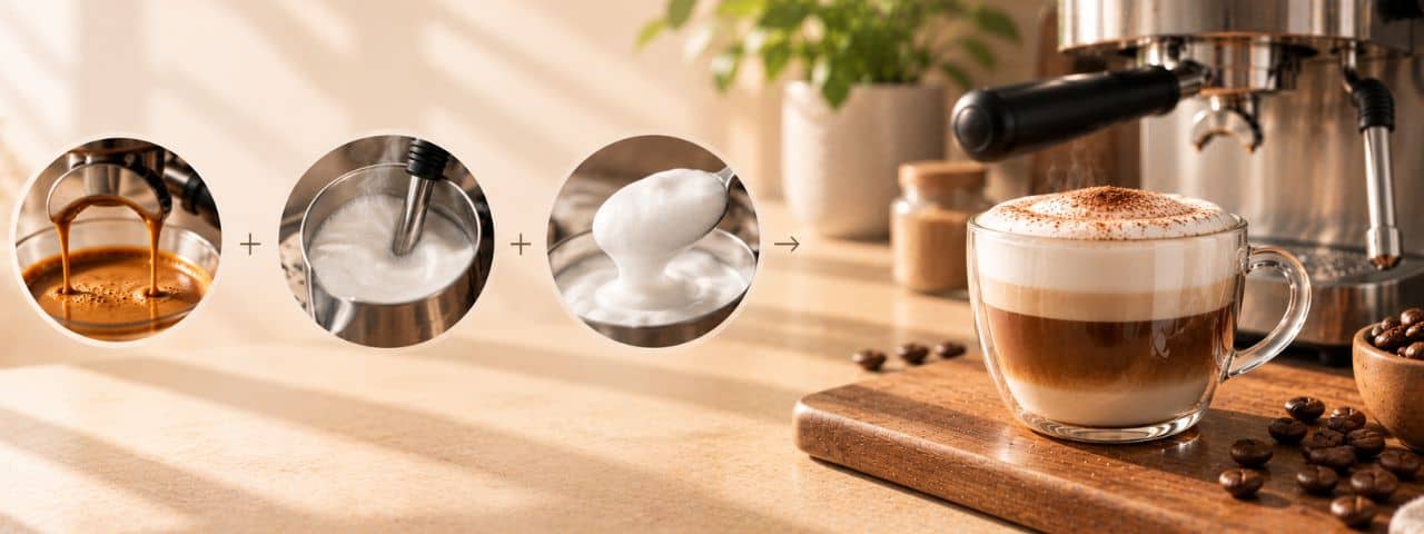 Hvad er en cappuccino? Guide til den perfekte 1:1:1 kaffedrik