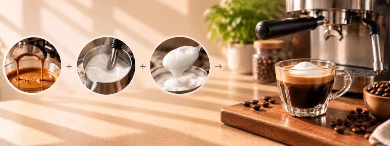 Hvad er en espresso macchiato? Det plettede kaffeshot